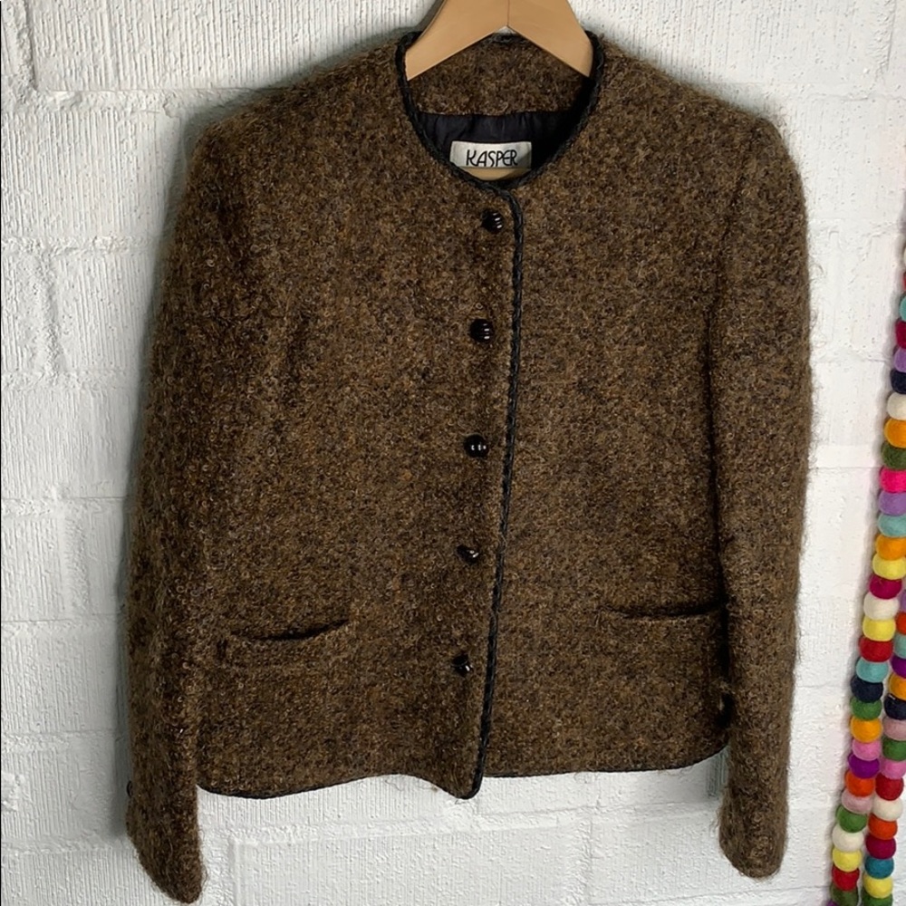 Kasper ASL Mohair Button Down Blazer Jacket sz 8